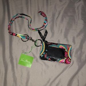NWT Vera Bradley zip ID case and lanyard!